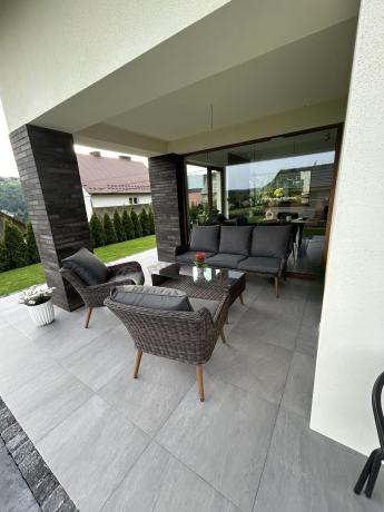 Meble premium na taras - komplet dla 5 osób - Cioso - Dark Brown