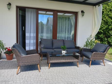 Meble premium na taras - komplet dla 5 osób - Cioso - Dark Brown