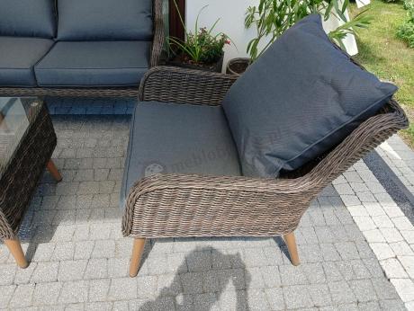 Meble premium na taras - komplet dla 5 osób - Cioso - Dark Brown