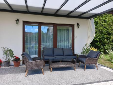 Meble premium na taras - komplet dla 5 osób - Cioso - Dark Brown