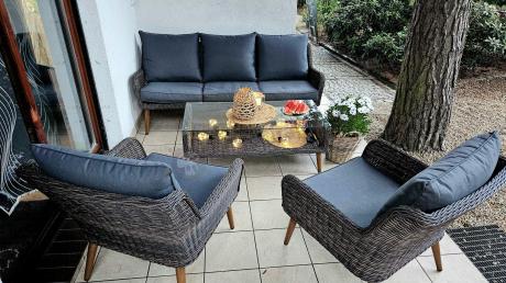 Meble premium na taras - komplet dla 5 osób - Cioso - Dark Brown