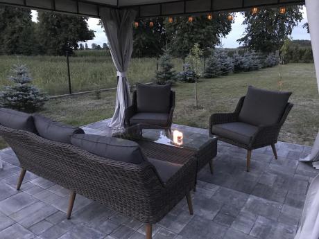 Meble premium na taras - komplet dla 5 osób - Cioso - Dark Brown