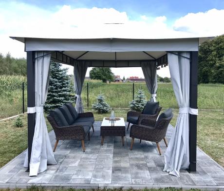 Meble premium na taras - komplet dla 5 osób - Cioso - Dark Brown