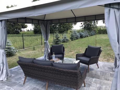 Meble premium na taras - komplet dla 5 osób - Cioso - Dark Brown