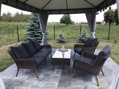 Meble premium na taras - komplet dla 5 osób - Cioso - Dark Brown