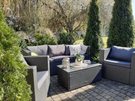 Meble tarasowe technorattanowe Stefano Set Max Antracite