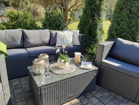 Meble tarasowe technorattanowe Stefano Set Max Antracite