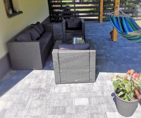 Meble tarasowe technorattanowe Stefano Set Max Antracite