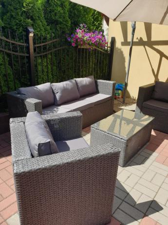 Meble tarasowe technorattanowe Stefano Set Max Antracite