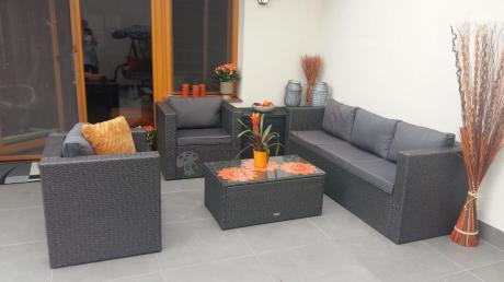 Meble tarasowe technorattanowe Stefano Set Max Antracite