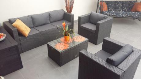 Meble tarasowe technorattanowe Stefano Set Max Antracite