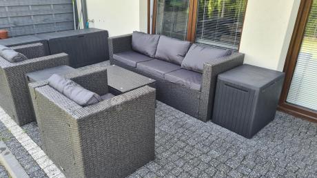 Meble tarasowe technorattanowe Stefano Set Max Antracite