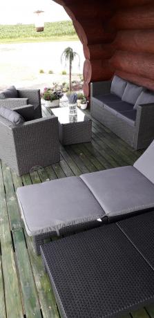 Meble tarasowe technorattanowe Stefano Set Max Antracite