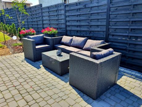 Meble tarasowe technorattanowe Stefano Set Max Antracite