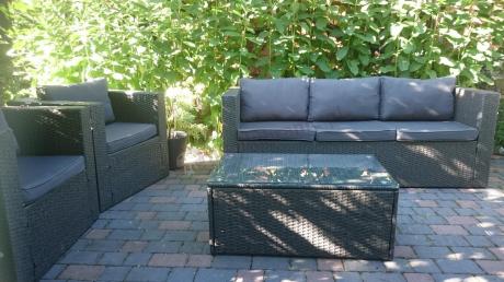 Meble tarasowe technorattanowe Stefano Set Max Antracite