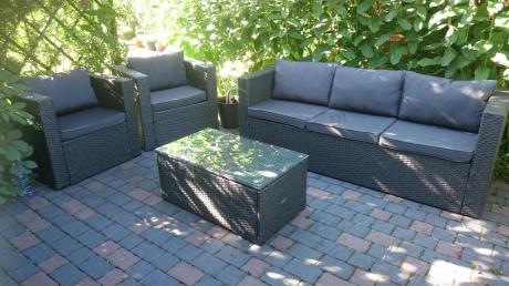 Meble tarasowe technorattanowe Stefano Set Max Antracite