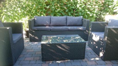 Meble tarasowe technorattanowe Stefano Set Max Antracite