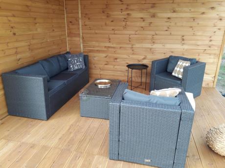 Meble tarasowe technorattanowe Stefano Set Max Antracite