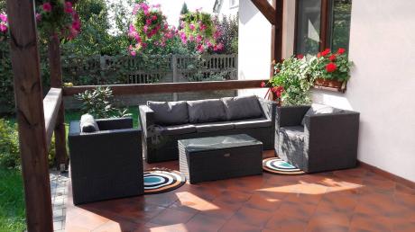 Meble tarasowe technorattanowe Stefano Set Max Antracite