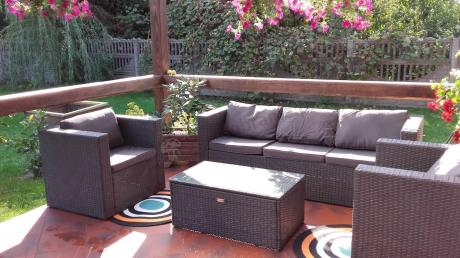 Meble tarasowe technorattanowe Stefano Set Max Antracite