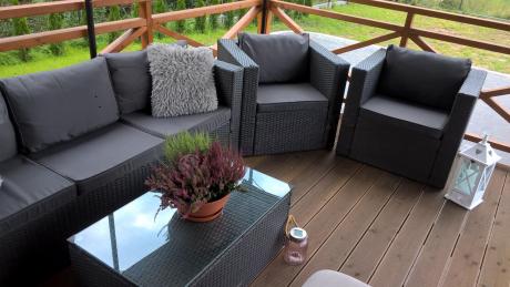 Meble tarasowe technorattanowe Stefano Set Max Antracite