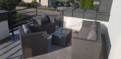 Meble tarasowe technorattanowe Stefano Set Max Antracite