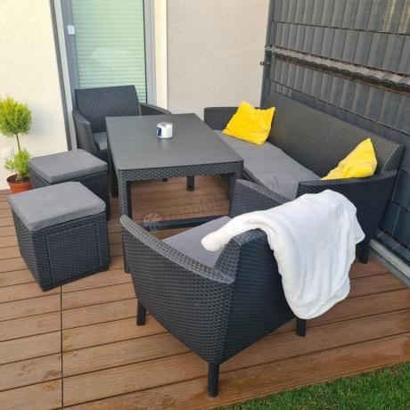 Meble tarasowe z regulowanym stołem na 7 osób Meblobranie S3LP