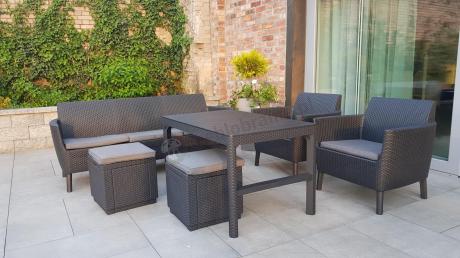 Meble tarasowe z regulowanym stołem na 7 osób Meblobranie S3LP