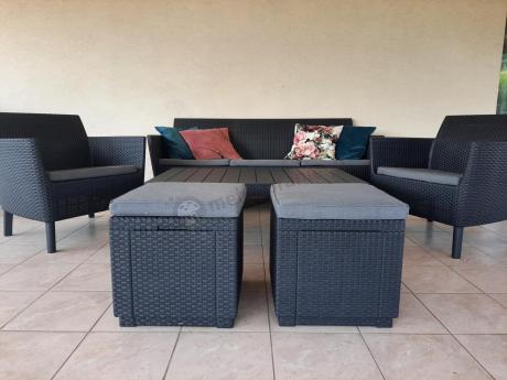 Meble tarasowe z regulowanym stołem na 7 osób Meblobranie S3LP