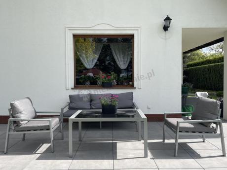 Metalowe meble ogrodowe szare dla 5 osób Sodor Dining