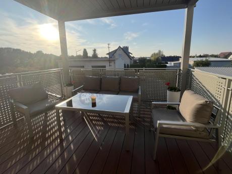 Metalowe meble ogrodowe szare dla 5 osób Sodor Dining