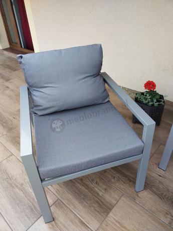 Metalowe meble ogrodowe szare dla 5 osób Sodor Dining
