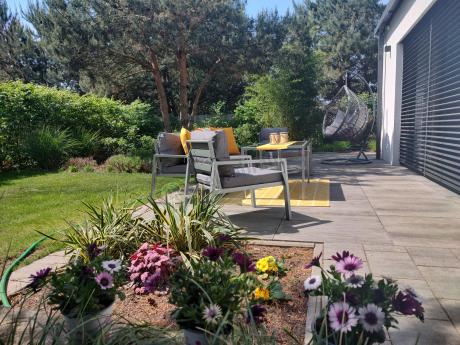 Metalowe meble ogrodowe szare dla 5 osób Sodor Dining