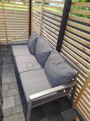 Metalowe meble ogrodowe szare dla 5 osób Sodor Dining