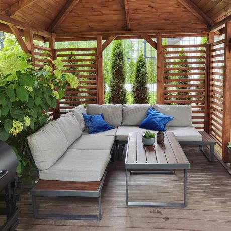 Metalowy narożnik na taras - Panaon Corner 220x220 - LG