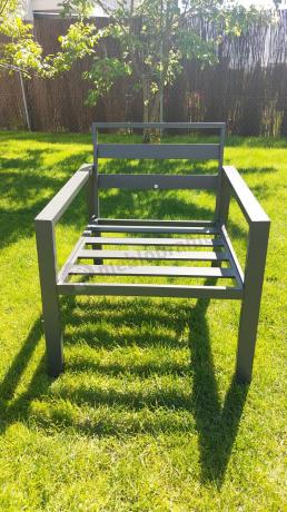 Metalowy zestaw mebli na taras dla 8 osób Sodor Grande - Dark Grey