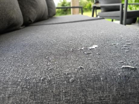 Metalowy zestaw mebli na taras dla 8 osób Sodor Grande - Dark Grey