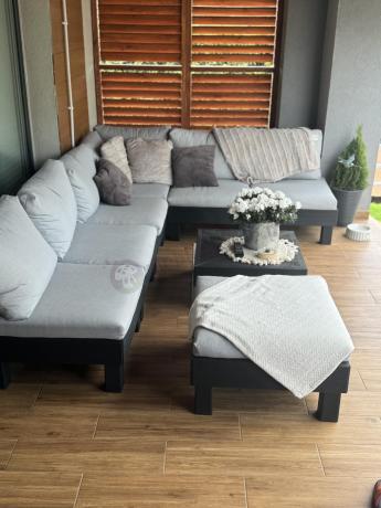 Modułowe meble ogrodowe dla 7 osób Elements grafit