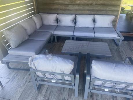 Modułowe meble tarasowe z ławą i dwoma fotelami Panaon GG