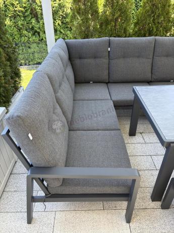 Modułowy duży narożnik ogrodowy z fotelem Tavaro Corner XL Antracite