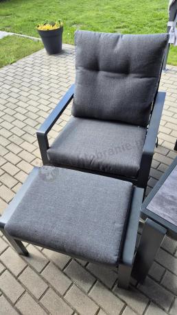 Modułowy duży narożnik ogrodowy z fotelem Tavaro Corner XL Antracite