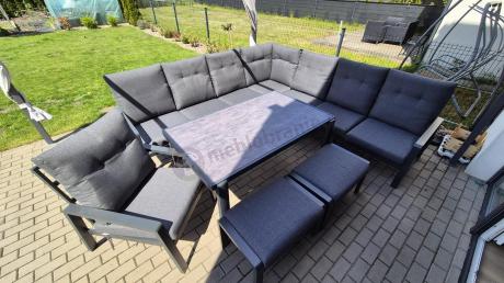 Modułowy duży narożnik ogrodowy z fotelem Tavaro Corner XL Antracite