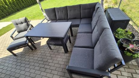 Modułowy duży narożnik ogrodowy z fotelem Tavaro Corner XL Antracite