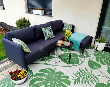 Modułowy narożnik na taras 240x156 - Limit Outdoor 4 elementy - Dark Graphite Arcavia