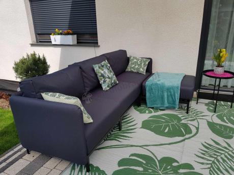 Modułowy narożnik na taras 240x156 - Limit Outdoor 4 elementy - Dark Graphite Arcavia