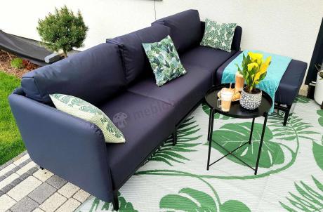 Modułowy narożnik na taras 240x156 - Limit Outdoor 4 elementy - Dark Graphite Arcavia