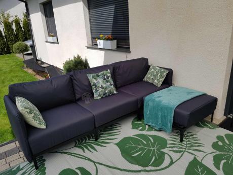 Modułowy narożnik na taras 240x156 - Limit Outdoor 4 elementy - Dark Graphite Arcavia