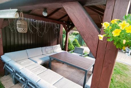 Modułowy narożnik ogrodowy z fotelami i pufami - Calamba Corner XXL - Light Grey