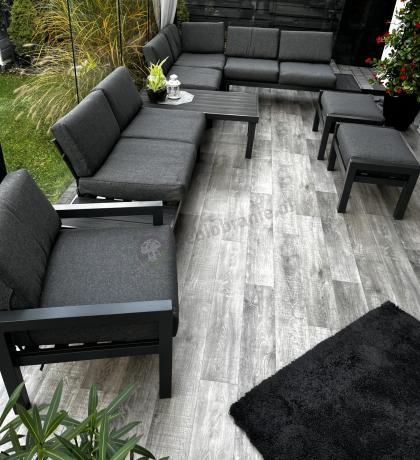 Modułowy narożnik tarasowy 283x222cm Calamba Corner - Antracite