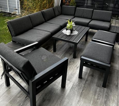 Modułowy narożnik tarasowy 283x222cm Calamba Corner - Antracite